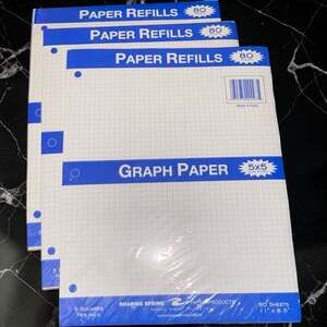 Roaring Spring Graph Paper Refills 11 x 8.5 Inch 80 Sheets (3 Pack)